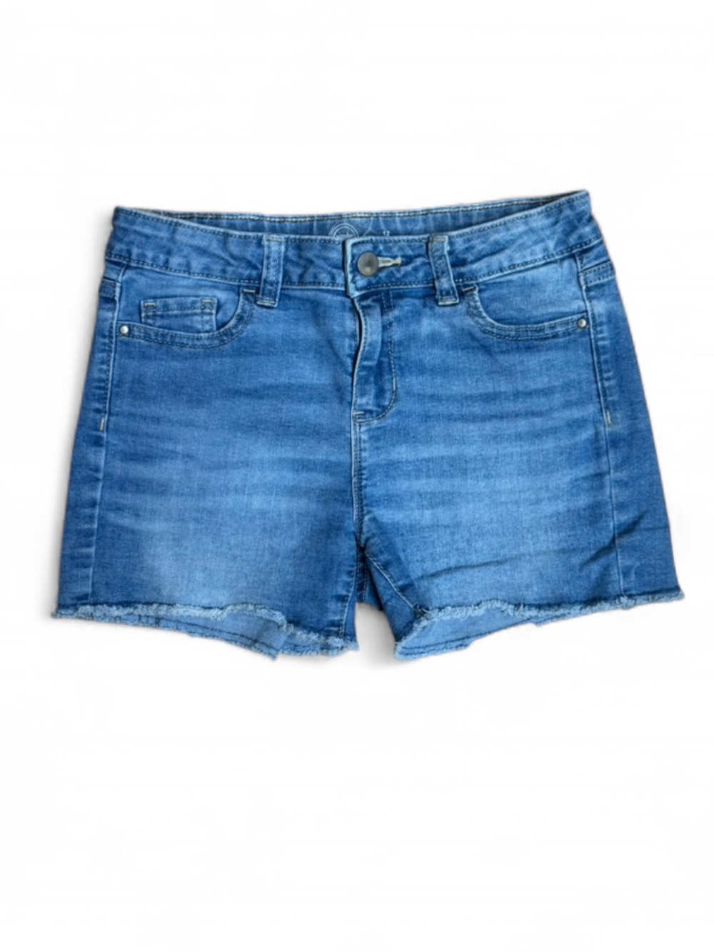 Wonder Nation Girls Denim Cut-Off Shorts Medium Wash Size 12 Adjustable Waist